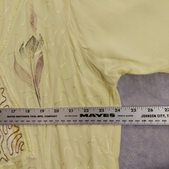 Malhortra Dress Women XL Maxi Flowy Ethnic Hippie Boho embroidery mumu Rayon - Picture 3 of 11